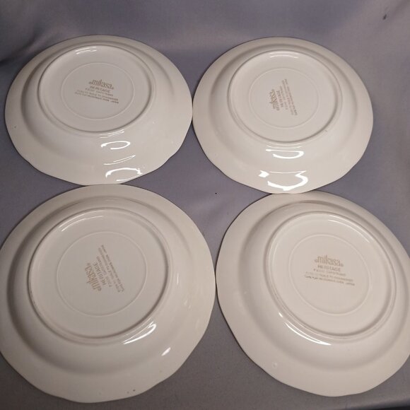 Mikasa Heriage Capistrano 4 Salad Plates Vintage Japan Stoneware 8" Replacements - Picture 9 of 10